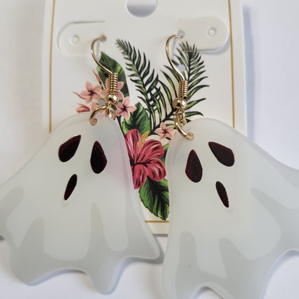 New Pair Of Ghost Pierced Earrings
